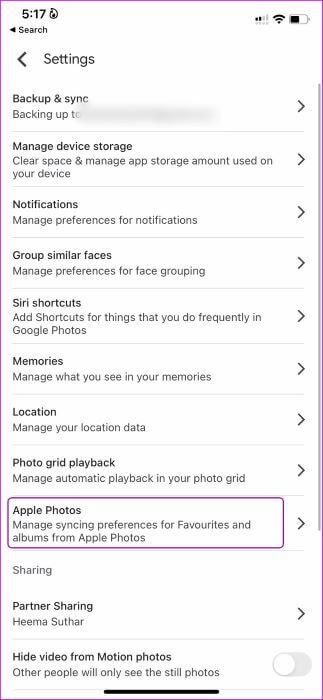 apple-photo-sync-favorites-323x700 كيفية مزامنة مكتبة صور Apple مع صور Google