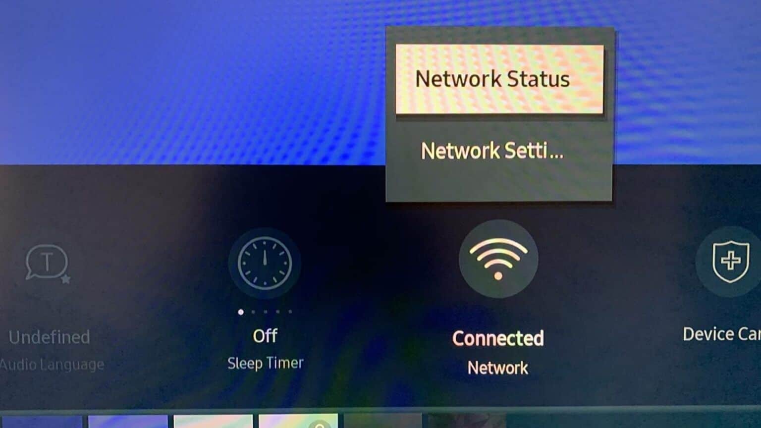 check-network-status-on-samsung-tv-1536x864-1-1536x864 طرق إصلاح عدم عمل YouTube على تلفزيون Samsung