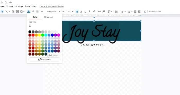 color-pallet-google-drawings كيفية إنشاء شعار باستخدام Google Drawings