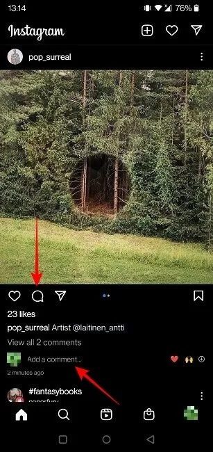 comments-instagram-mobile-comment-options كيفية إدارة التعليقات على Instagram