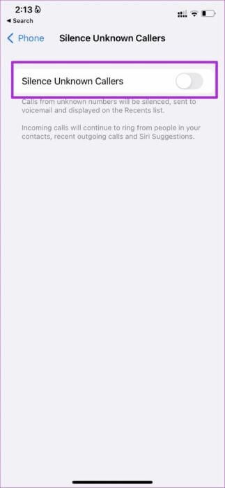 disable-silence-unknown-callers-473x1024-1 أفضل 8 طرق لإصلاح عدم ظهور مكالمات iPhone على iPad
