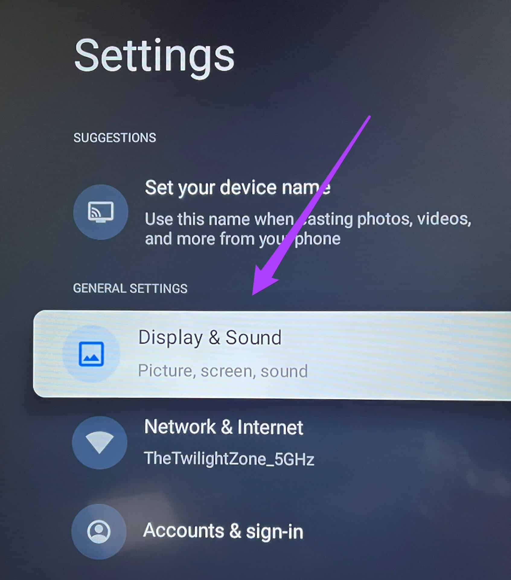 display-and-sound-settings-google-tv-1693x1920 أفضل 5 نصائح وحيل لتلفزيون Android باستخدام واجهة Google TV