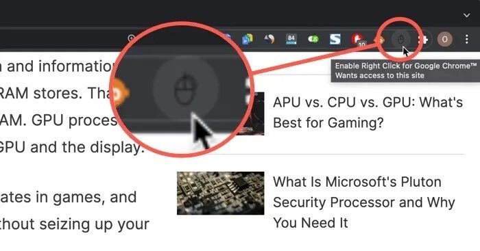 enable-right-click-by-clicking-on-the-extension كيفية النسخ واللصق في المواقع التي لا تسمح لك بذلك