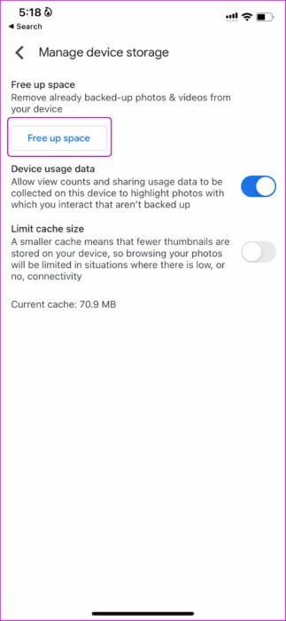 free-up-photos-storage-473x1024-1-323x700 كيفية مزامنة مكتبة صور Apple مع صور Google