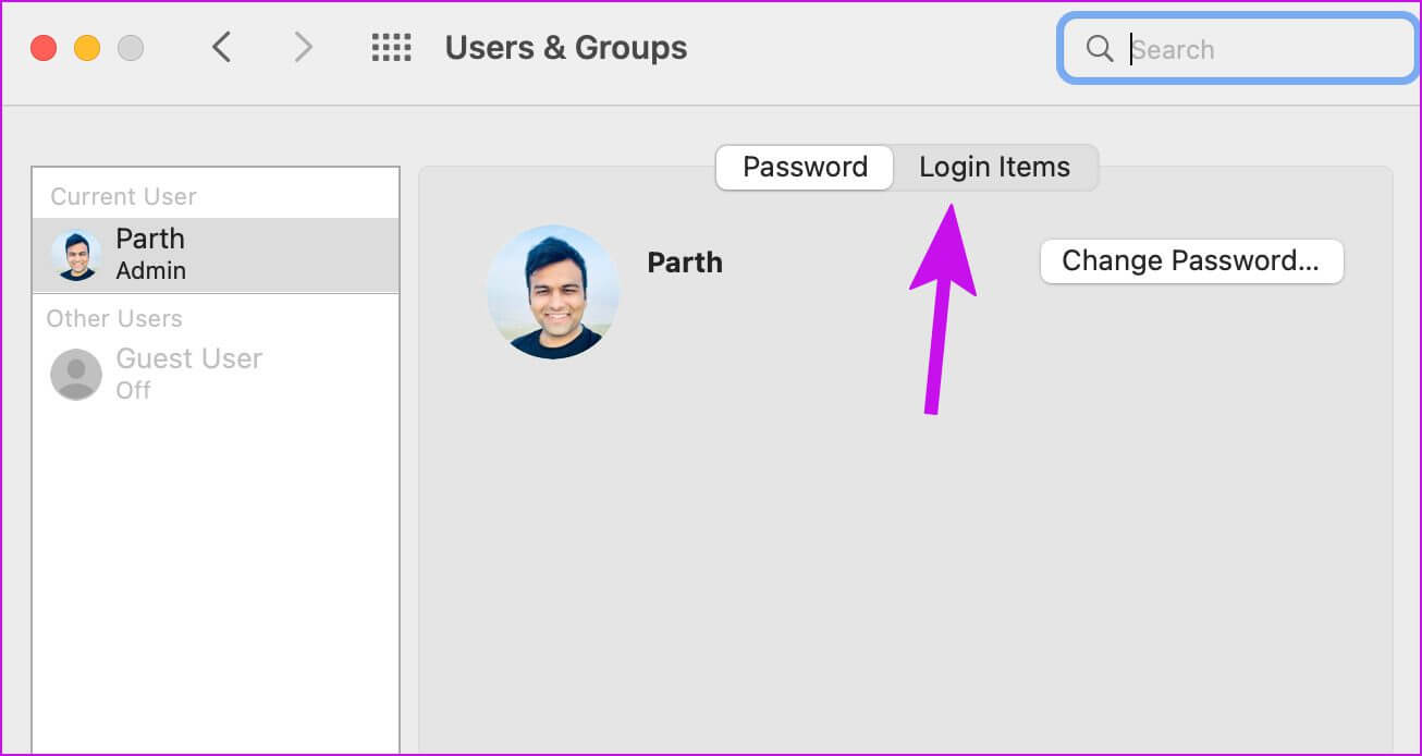 go-to-login-items-Fix-Mac-Keeps-Freezing-Up أفضل 10 طرق لإصلاح مشكلة تجمد نظام Mac