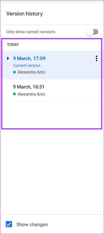 google-docs-track-changes-see-version-history-1-413x923 كيفية استخدام تعقب التغييرات في مستندات Google