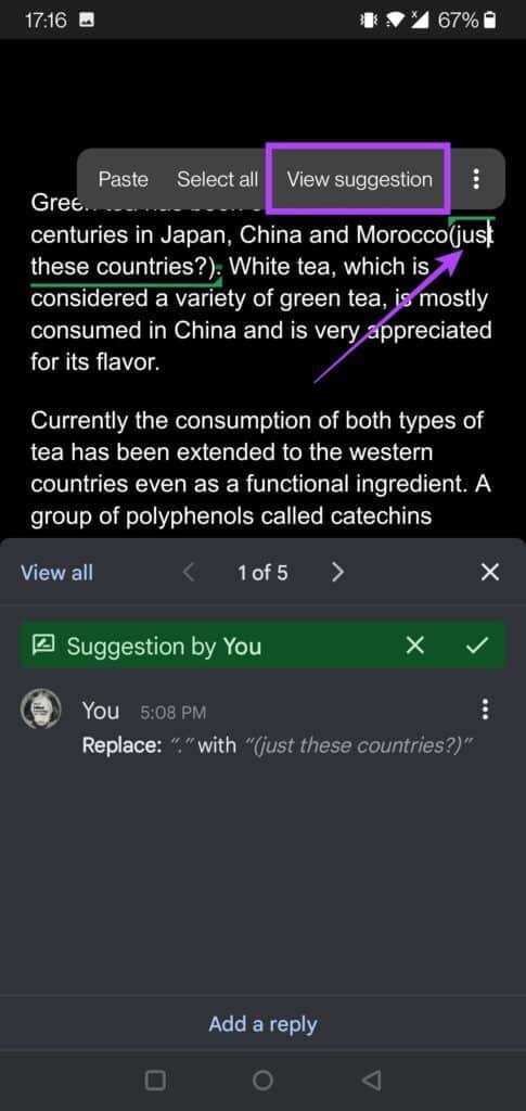 google-docs-track-changes-show-suggestions-485x1024-1-485x1024 كيفية استخدام تعقب التغييرات في مستندات Google