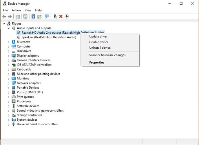headphones-not-working-windows-10-device-manager سماعات الرأس لا تعمل في Windows؟ فيما يلي بعض الإصلاحات