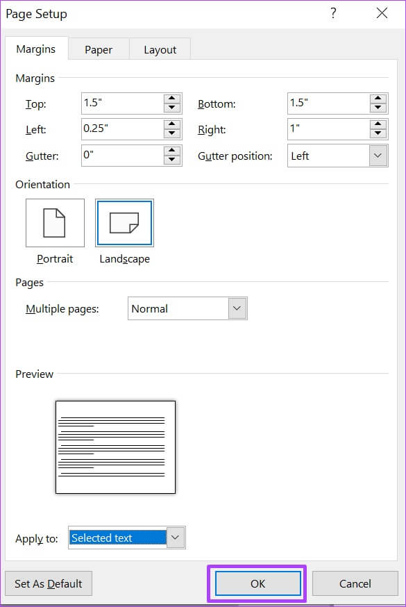 كيفية تغيير اتجاه الصفحة في Microsoft Word - %categories