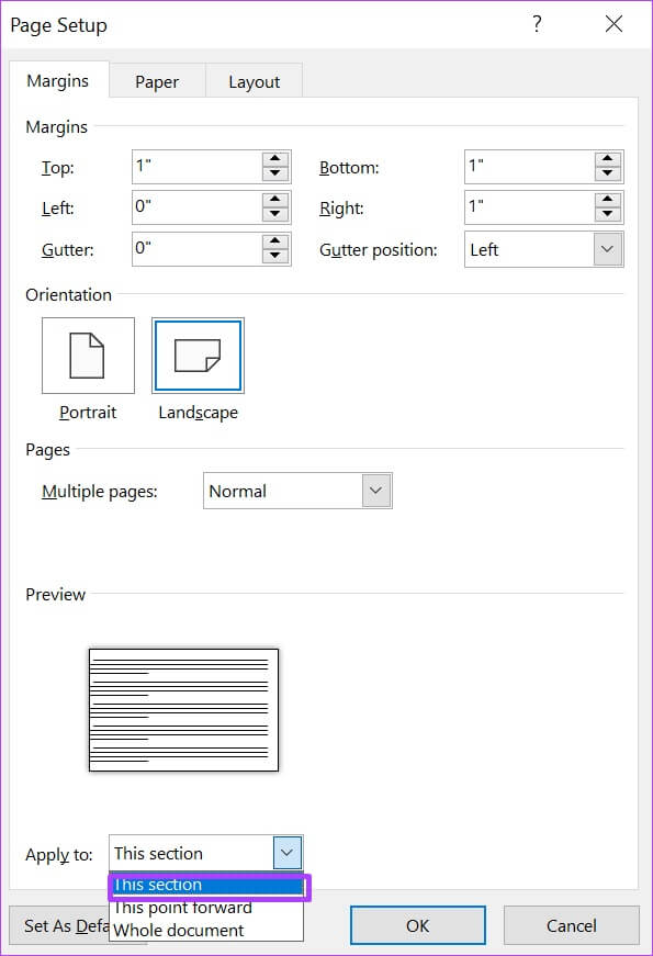 كيفية تغيير اتجاه الصفحة في Microsoft Word - %categories