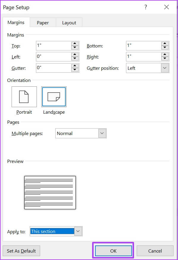 كيفية تغيير اتجاه الصفحة في Microsoft Word - %categories