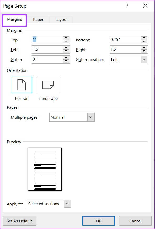 كيفية تغيير اتجاه الصفحة في Microsoft Word - %categories