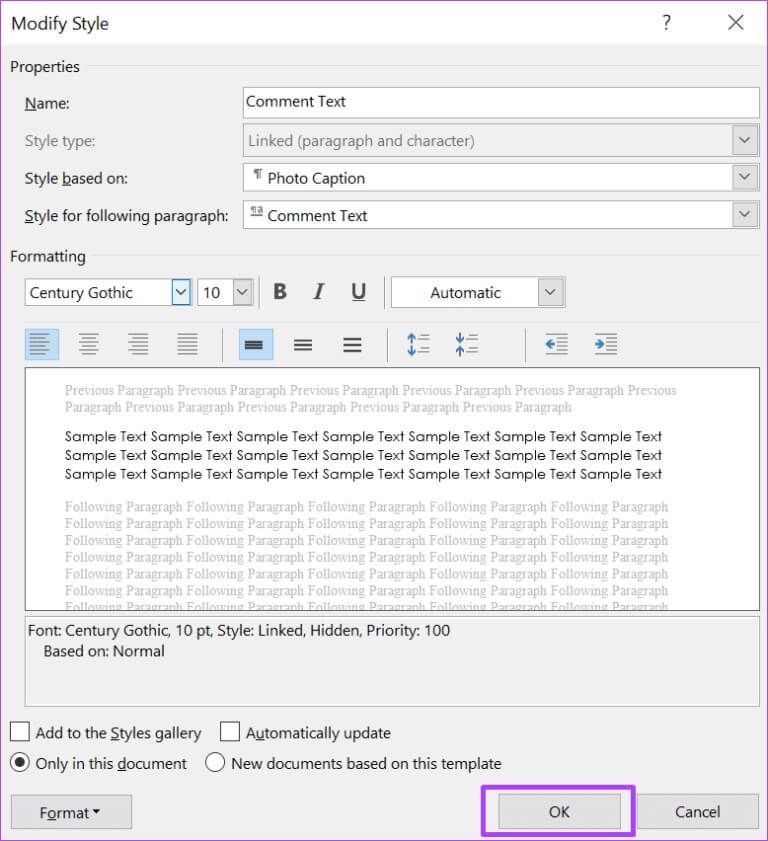 how-to-edit-the-font-when-tracking-changes-in-microsoft-word-step-12-768x841-2 كيفية تحرير الخط والتعليق عند تعقب التغييرات في Microsoft Word