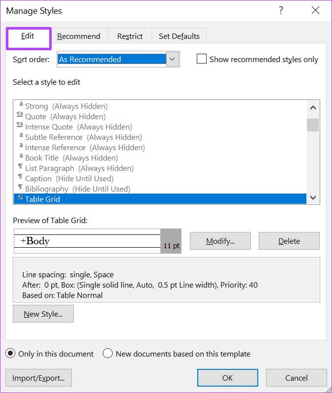 how-to-edit-the-font-when-tracking-changes-in-microsoft-word-step-6-1 كيفية تحرير الخط والتعليق عند تعقب التغييرات في Microsoft Word
