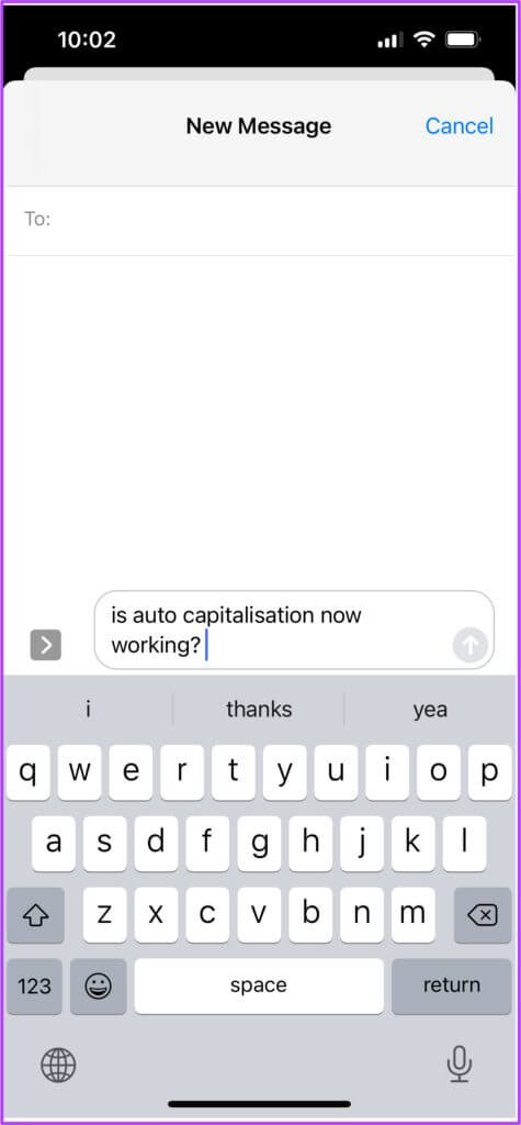 keyboard-small-letter-iphone-475x1024-1 كيفية إيقاف تشغيل الكتابة بالأحرف الكبيرة تلقائيًا في iPhone