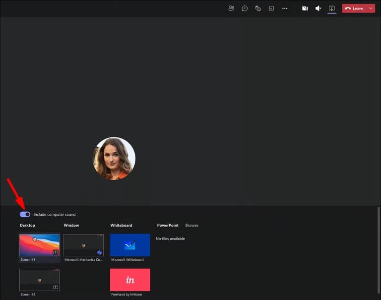 m3-768x605 كيفية مشاركة مقطع فيديو بالصوت في Microsoft Teams