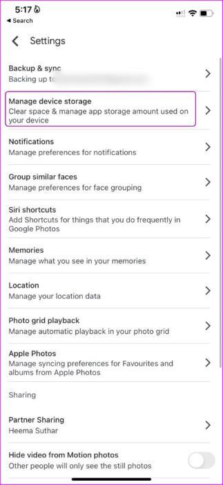manage-device-storage-473x1024-1-323x700 كيفية مزامنة مكتبة صور Apple مع صور Google