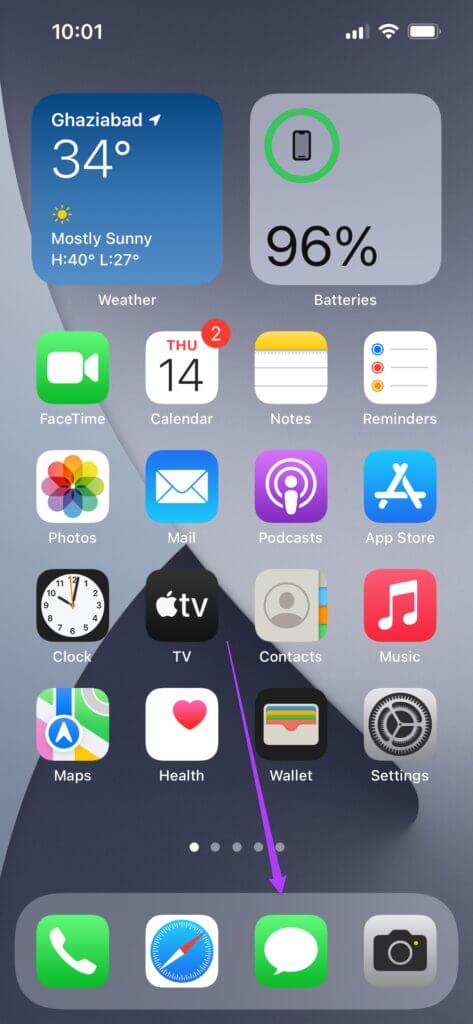 messages-app-iphone-473x1024-1 كيفية إيقاف تشغيل الكتابة بالأحرف الكبيرة تلقائيًا في iPhone