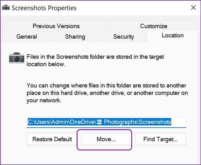 move-screenshots-location-651x534 طرق تغيير مكان حفظ لقطة الشاشة في Windows 11