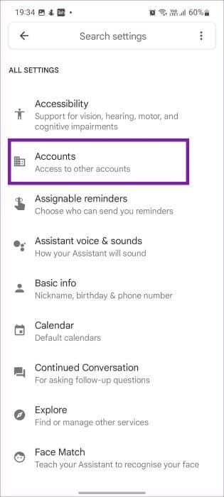open-accounts-in-google-assistant-315x700 أفضل 9 طرق لإصلاح عدم عمل مساعد Google في هواتف Samsung Galaxy
