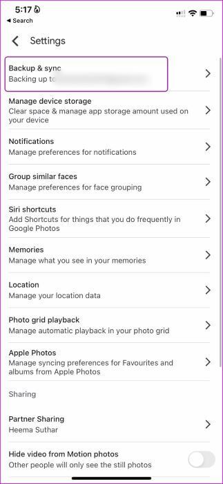 open-backup-and-sync-menu-323x700 كيفية مزامنة مكتبة صور Apple مع صور Google
