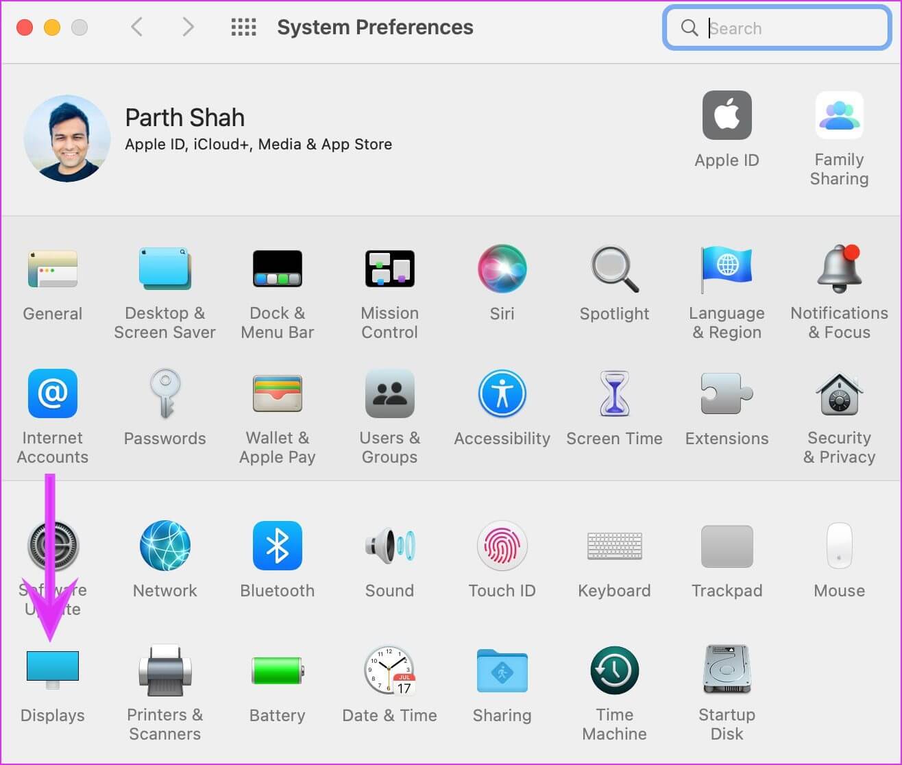 open-display-menu-1316x1116 أفضل 8 طرق لحل مشكلة عدم عمل مشاركة شاشة FaceTime على جهاز Mac