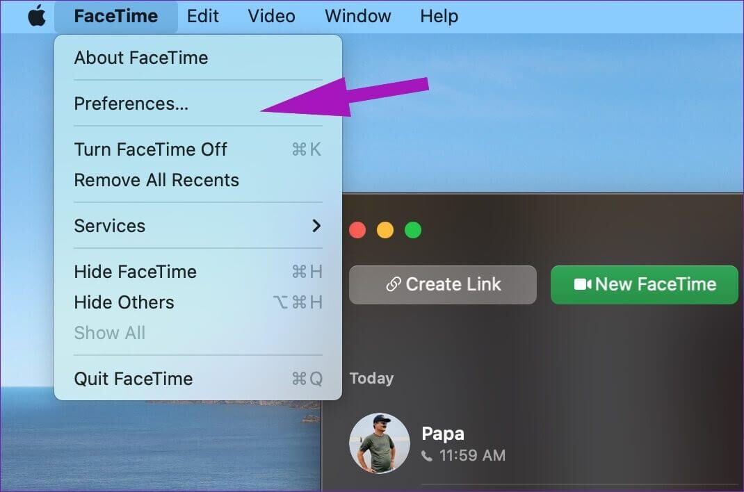 open-facetime-preferences--1070x708 أفضل 8 طرق لحل مشكلة عدم عمل مشاركة شاشة FaceTime على جهاز Mac
