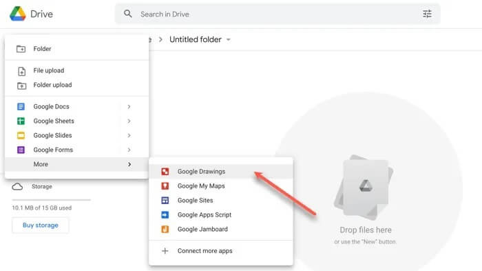 open-google-drawings كيفية إنشاء شعار باستخدام Google Drawings