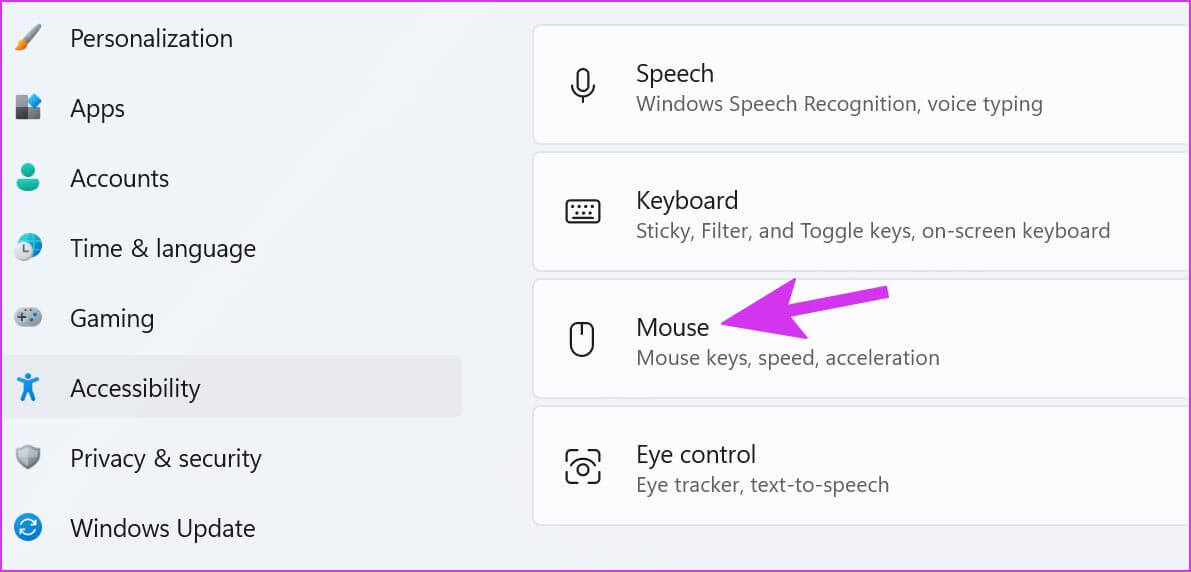 open-mouse-menu-number-pad-not-working-on-windows-11-1 أفضل 8 طرق لإصلاح عدم عمل لوحة الأرقام على لوحة المفاتيح في Windows 11