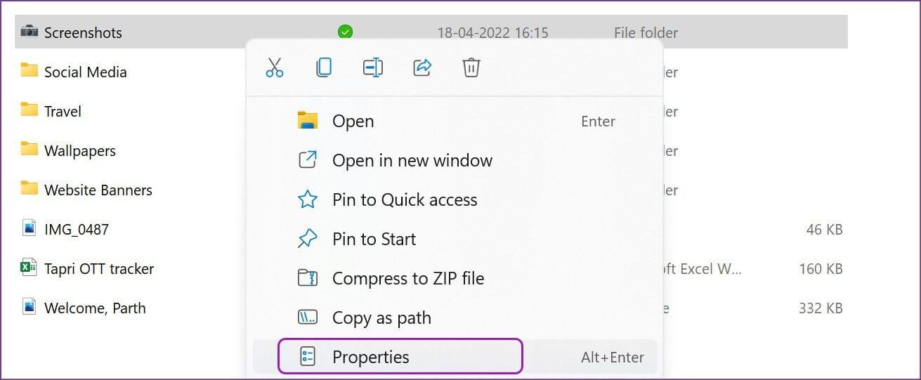 open-properties-1311x541 طرق تغيير مكان حفظ لقطة الشاشة في Windows 11