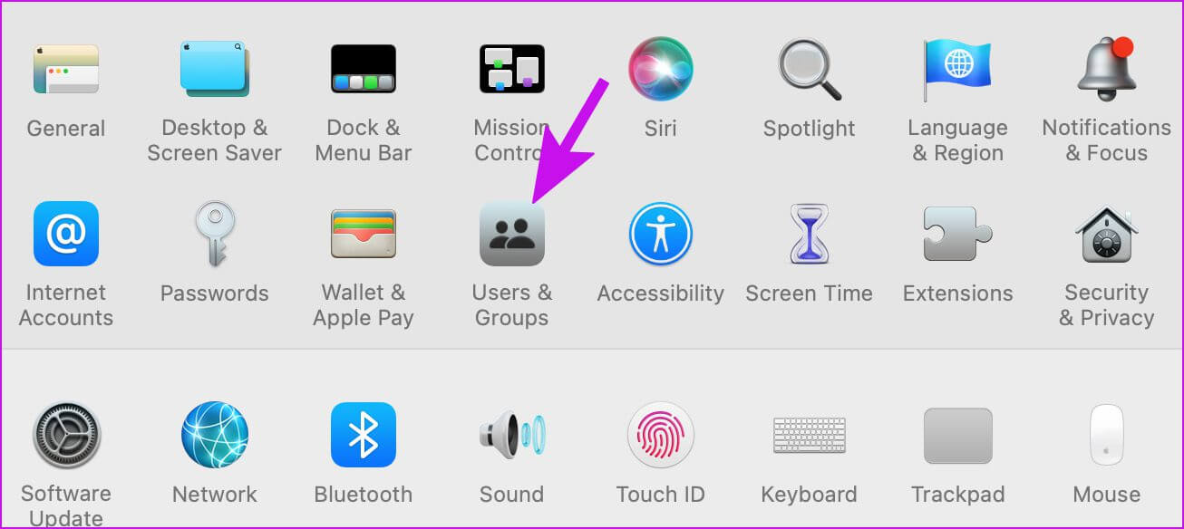 open-users-and-groups-Fix-Mac-Keeps-Freezing-Up أفضل 10 طرق لإصلاح مشكلة تجمد نظام Mac