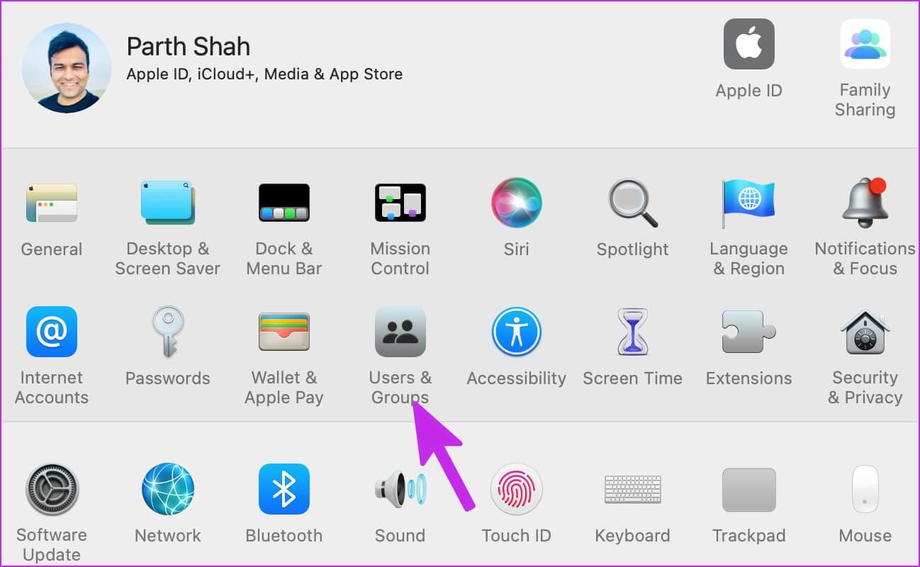 open-users-and-groups-fix-telegram-not-working-on-mac أفضل 7 طرق لإصلاح عدم عمل Telegram على Mac