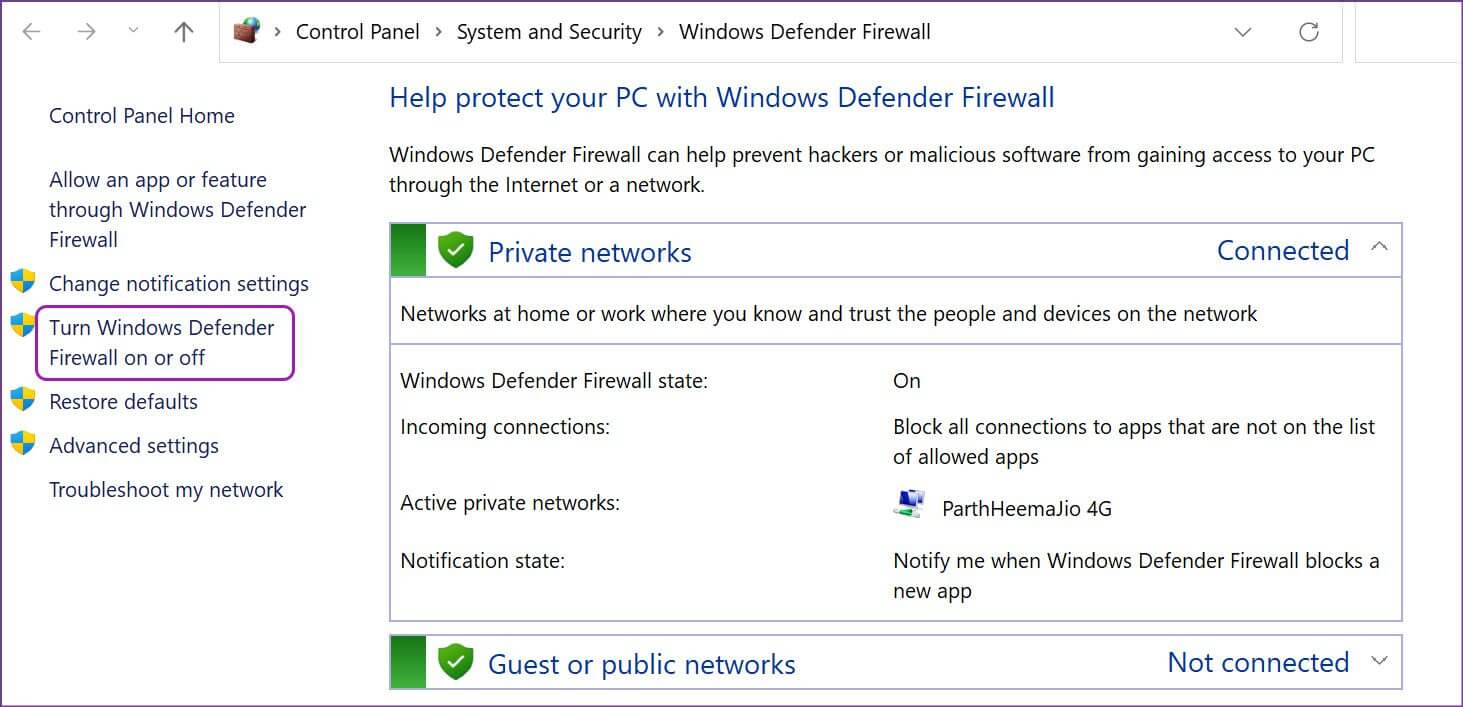 open-windows-defender-menu-1463x707 أفضل 8 طرق لإصلاح عدم عمل VPN في Windows 11
