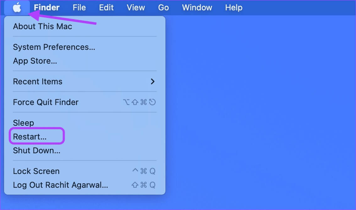restart-mac أفضل 6 طرق لإصلاح استمرار تعطل Safari في Mac