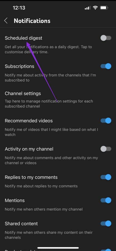 scheduled-digest-youtube-app-473x1024-1 أهم 6 ميزات على YouTube يجب أن تجربها على Android و iPhone