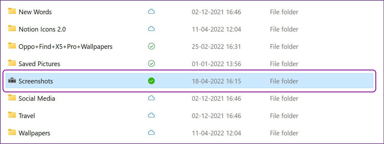 screenshots-folder-in-windows-11-2-1239x466 طرق تغيير مكان حفظ لقطة الشاشة في Windows 11