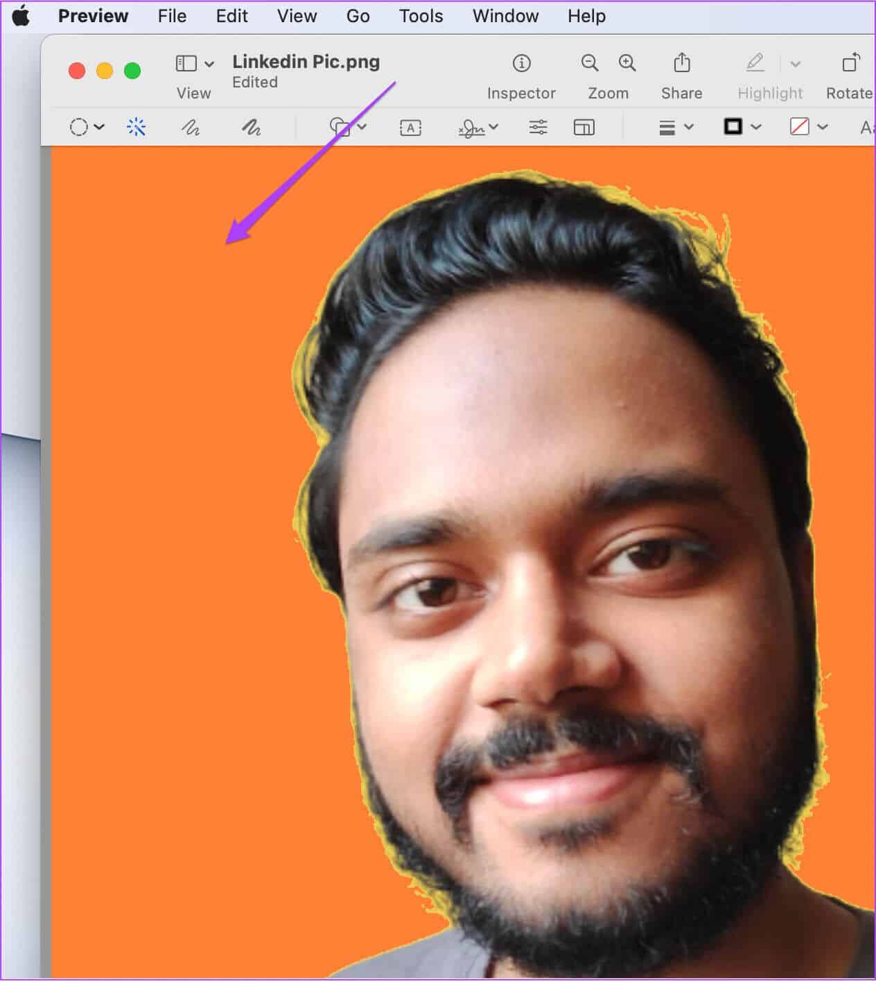 select-background-instant-alpha-preview-mac-1264x1414 كيفية إزالة خلفية الصورة على نظام Mac باستخدام Preview