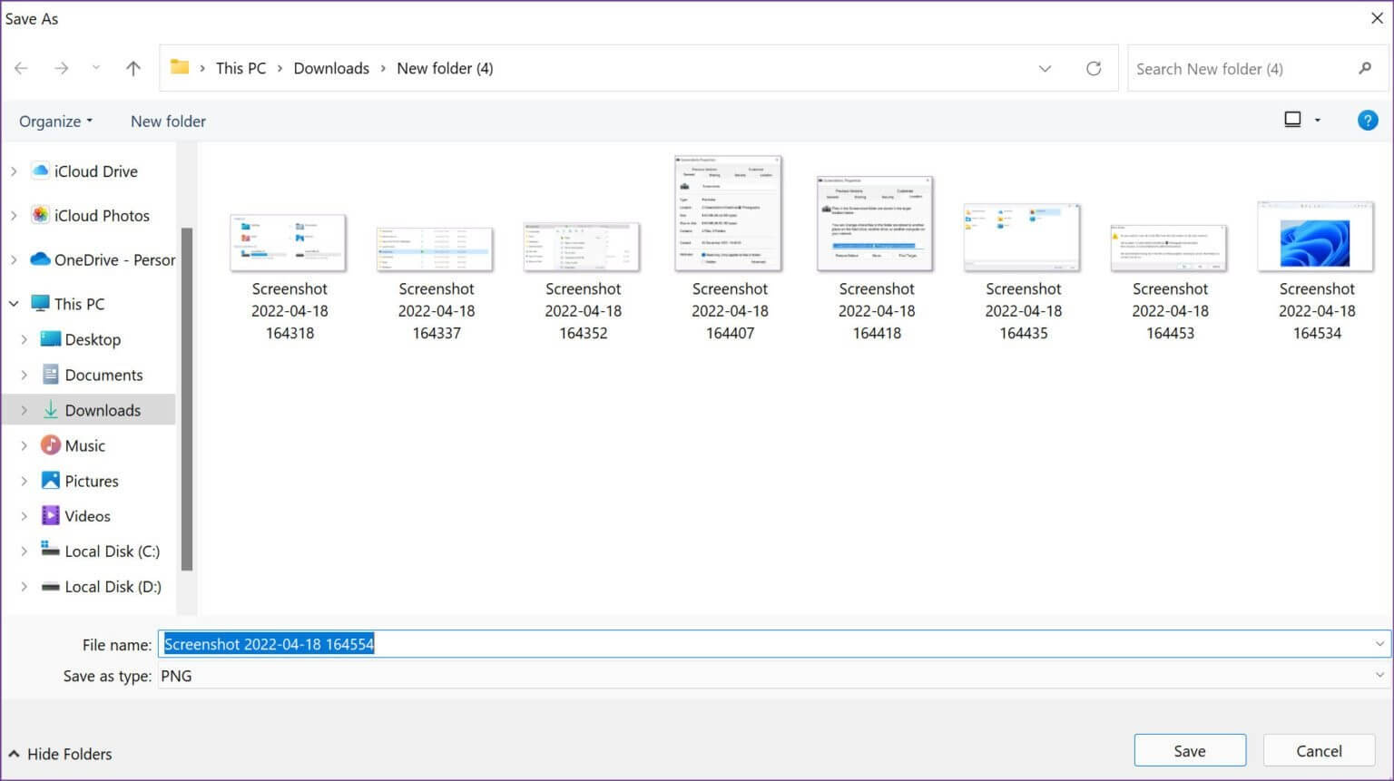 select-screenshot-location-in-snipping-tool-1536x861-1-1536x861 طرق تغيير مكان حفظ لقطة الشاشة في Windows 11