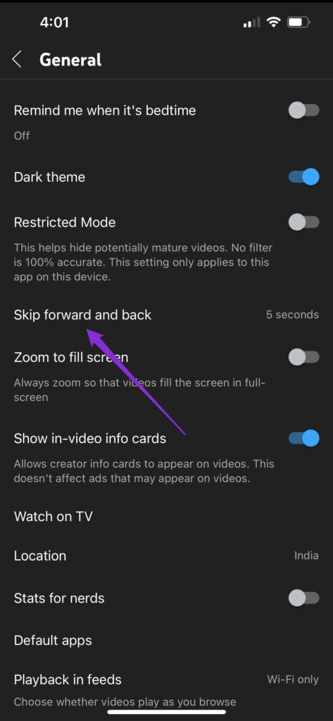 skip-forward-and-back-settings-youtube-app-473x1024-1 أهم 6 ميزات على YouTube يجب أن تجربها على Android و iPhone