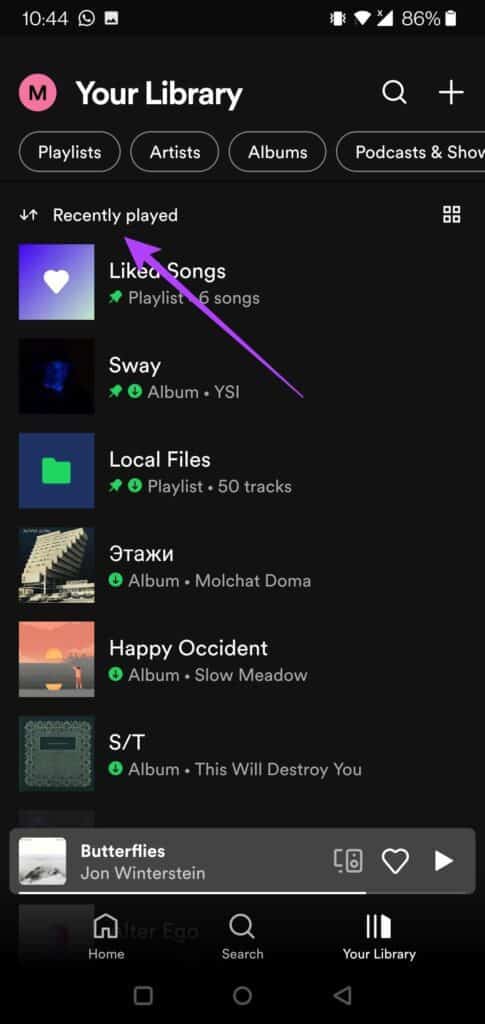 spotify-history-library-recents-485x1024-1 كيفية عرض ومسح سجل الاستماع الخاص بك على Spotify