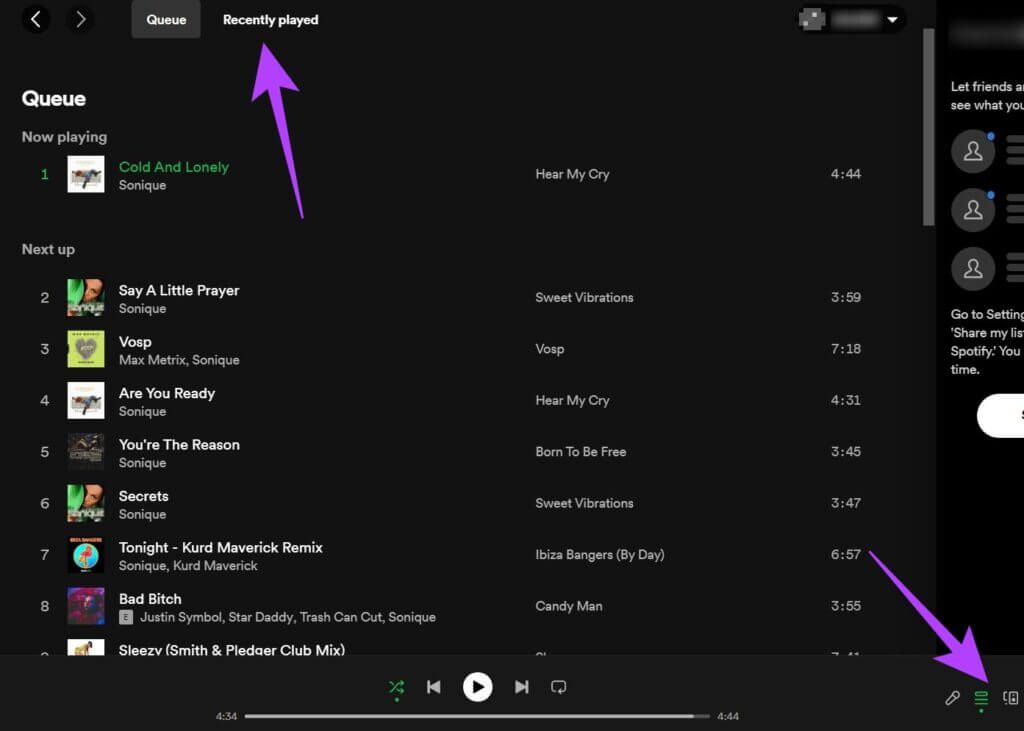 spotify-history-pc-recents-1024x731-1 كيفية عرض ومسح سجل الاستماع الخاص بك على Spotify