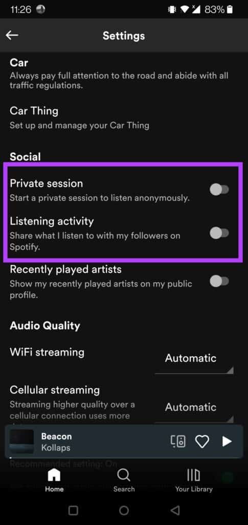 spotify-history-privacy-options-485x1024-1 كيفية عرض ومسح سجل الاستماع الخاص بك على Spotify