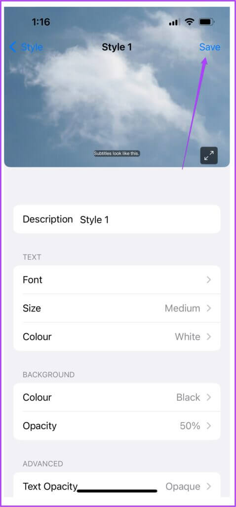 style_customisation_save-478x1024-1 كيفية تغيير لون الترجمة في Amazon Prime Video على سطح المكتب والجوال