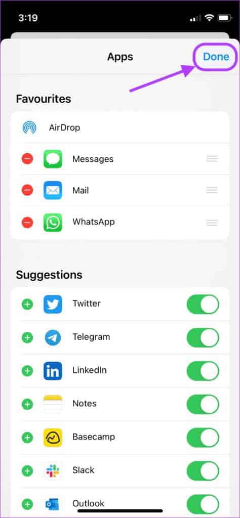tap-on-Done-474x1024-1 كيفية تحرير ورقة المشاركة Share Sheet على iPhone