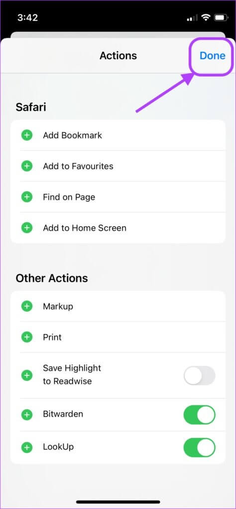 tap-on-Done-for-saving-the-settings-474x1024-1 كيفية تحرير ورقة المشاركة Share Sheet على iPhone