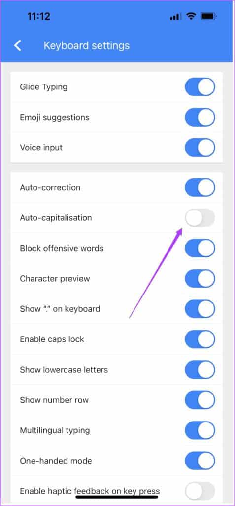 turn-off-capitazlied-words-477x1024-1 كيفية إيقاف تشغيل الكتابة بالأحرف الكبيرة تلقائيًا في iPhone