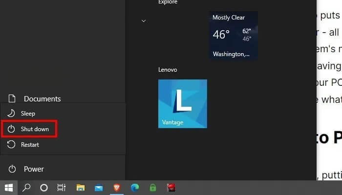 windows-shut-down الاغلاق مقابل النوم مقابل السبات مقابل بدء التشغيل السريع : شرح إعدادات الطاقة في Windows