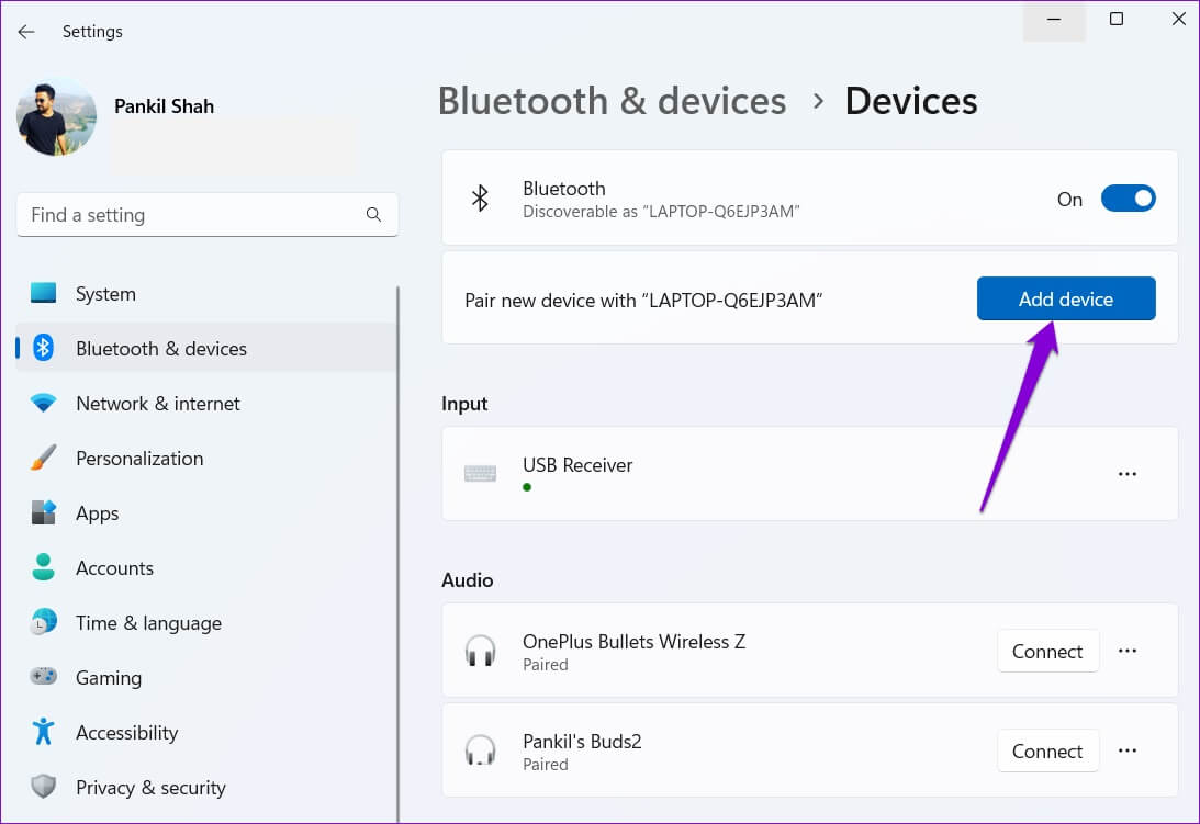 Add-Bluetooth-Device-on-Windows-1093x751 أفضل 4 طرق لإصلاح عدم عمل القفل الديناميكي على Windows 11