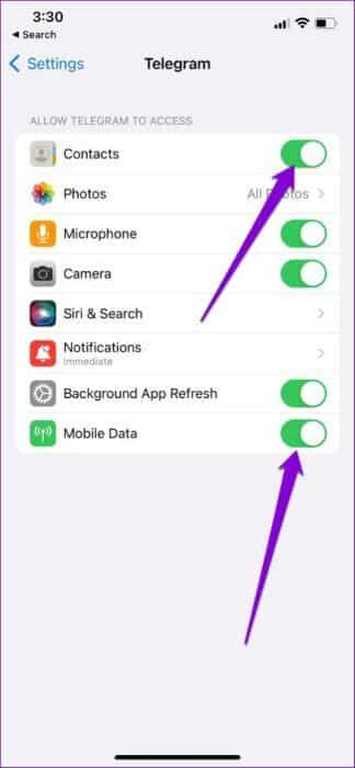 Allow-App-Permissions-Telegram-474x1024-1-324x700 أفضل 6 طرق لإصلاح استمرار Telegram في التعطل على Android و iPhone