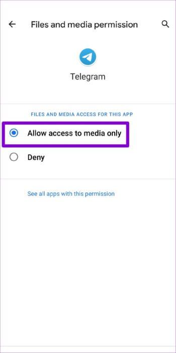 Allow-App-Permissions-Telegram-Android-512x1024-1-350x700 أفضل 6 طرق لإصلاح استمرار Telegram في التعطل على Android و iPhone